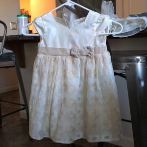 Really cute barely worn cream and gold dress